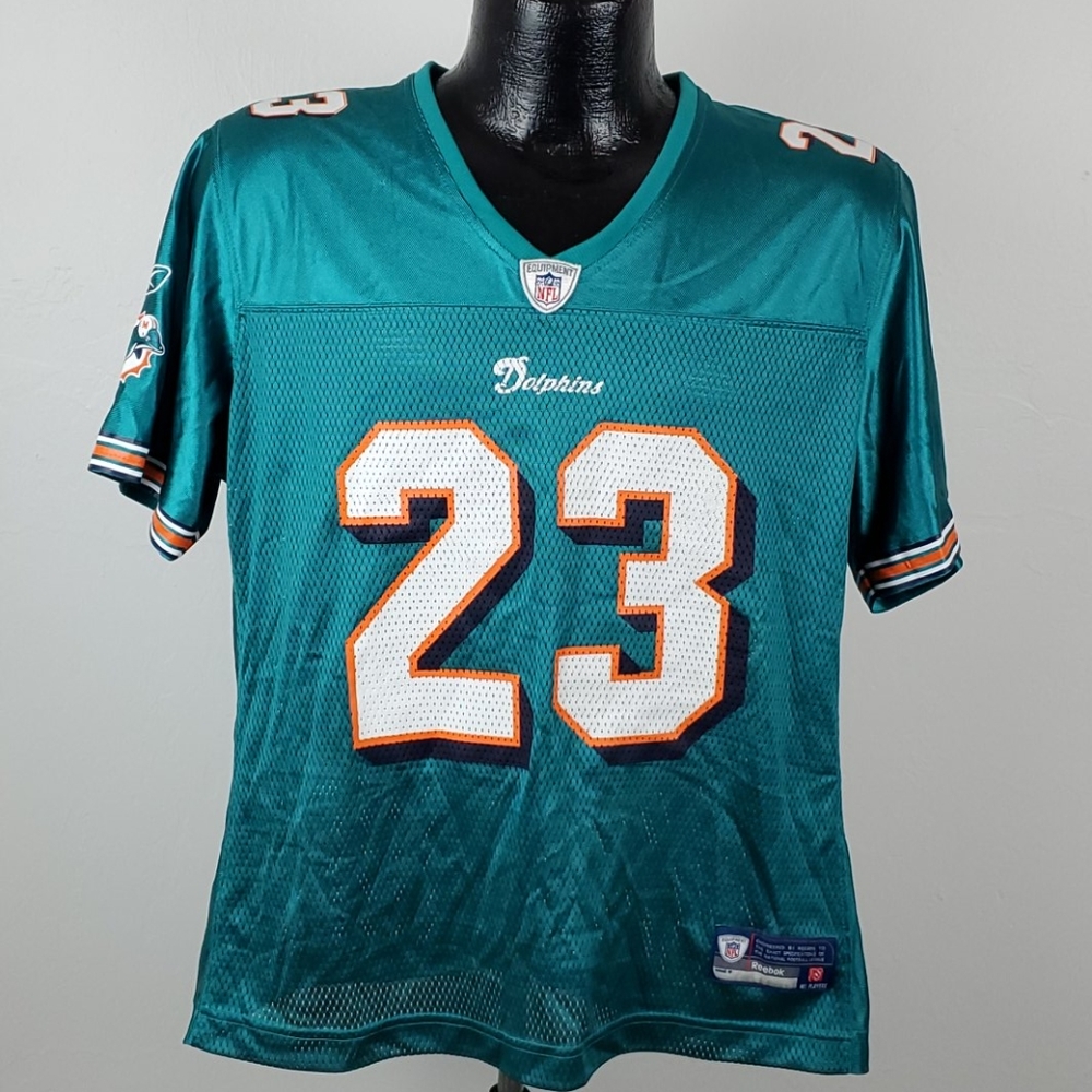 Reebok Ronnie Brown Dolphins Jersey women size XL short sleeve mesh